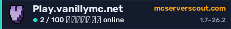 Banner του server Play.vanillymc.net