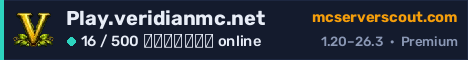 Banner του server Play.veridianmc.net