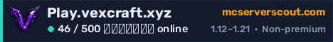 Banner του server Play.vexcraft.xyz