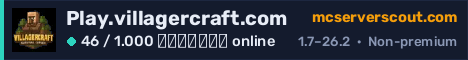 Banner του server Play.villagercraft.com