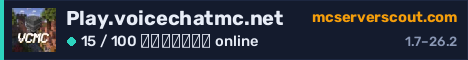 Banner του server Play.voicechatmc.net