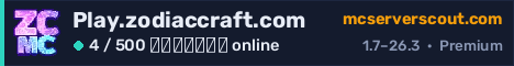 Banner του server Play.zodiaccraft.com