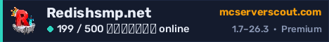 Banner του server Redishsmp.net