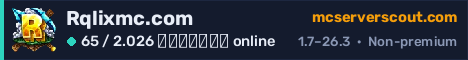 Banner του server Rqlixmc.com