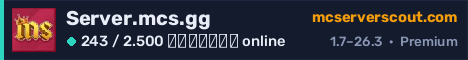 Banner του server Server.mcs.gg