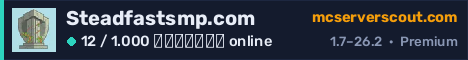 Banner του server Steadfastsmp.com