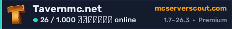 Banner του server Tavernmc.net