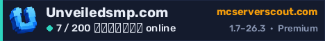 Banner του server Unveiledsmp.com