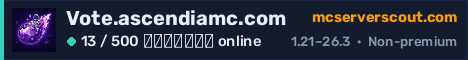 Banner του server Vote.ascendiamc.com