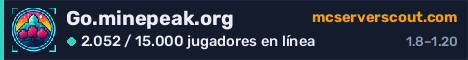 Banner del servidor Go.minepeak.org