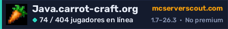 Banner del servidor Java.carrot-craft.org