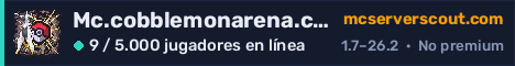 Banner del servidor Mc.cobblemonarena.com