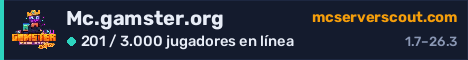 Banner del servidor Mc.gamster.org