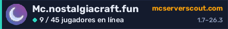 Banner del servidor Mc.nostalgiacraft.fun
