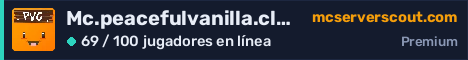 Banner del servidor Mc.peacefulvanilla.club