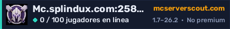 Banner del servidor Mc.splindux.com:25802