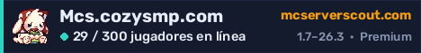 Banner del servidor Mcs.cozysmp.com