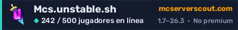 Banner del servidor Mcs.unstable.sh