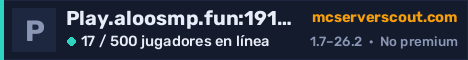 Banner del servidor Play.aloosmp.fun:19132