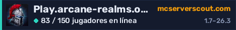 Banner del servidor Play.arcane-realms.org:50715