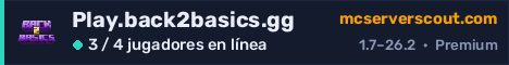 Banner del servidor Play.back2basics.gg