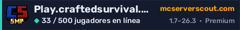 Banner del servidor Play.craftedsurvival.net