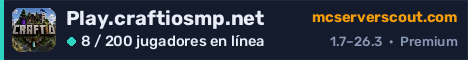 Banner del servidor Play.craftiosmp.net