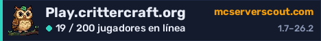 Banner del servidor Play.crittercraft.org