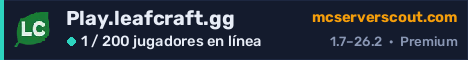 Banner del servidor Play.leafcraft.gg