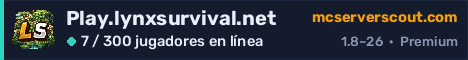 Banner del servidor Play.lynxsurvival.net