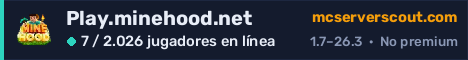 Banner del servidor Play.minehood.net