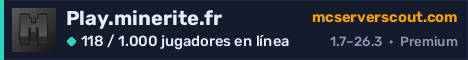 Banner del servidor Play.minerite.fr