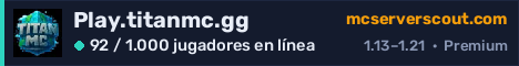 Banner del servidor Play.titanmc.gg