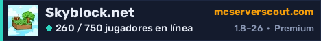 Banner del servidor Skyblock.net