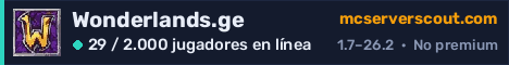 Banner del servidor Wonderlands.ge