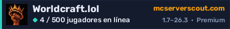 Banner del servidor Worldcraft.lol