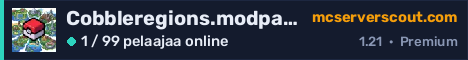 Palvelimen Cobbleregions.modpack.gg banneri
