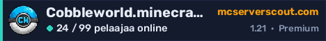 Palvelimen Cobbleworld.minecraftr.us banneri