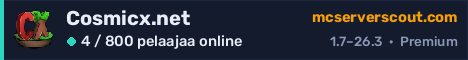 Palvelimen Cosmicx.net banneri