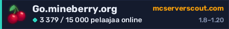 Palvelimen Go.mineberry.org banneri