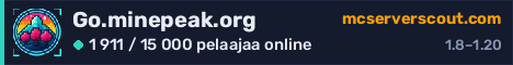 Palvelimen Go.minepeak.org banneri