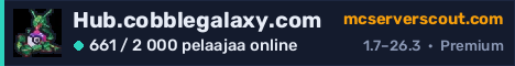 Palvelimen Hub.cobblegalaxy.com banneri