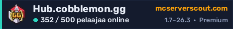 Palvelimen Hub.cobblemon.gg banneri
