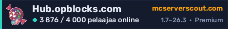 Palvelimen Hub.opblocks.com banneri