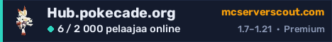 Palvelimen Hub.pokecade.org banneri
