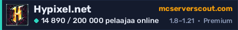 Palvelimen Hypixel.net banneri