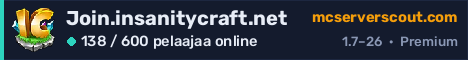 Palvelimen Join.insanitycraft.net banneri