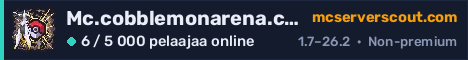 Palvelimen Mc.cobblemonarena.com banneri
