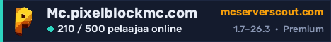 Palvelimen Mc.pixelblockmc.com banneri