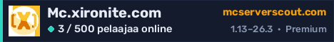Palvelimen Mc.xironite.com banneri